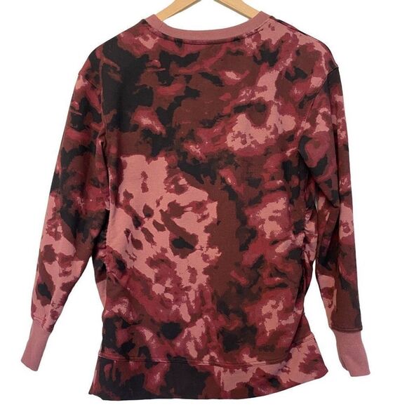 Isabel Maternity Small Purple Tie Dye Sweatshirt Cinched Sides Loungewear - Picture 7 of 10